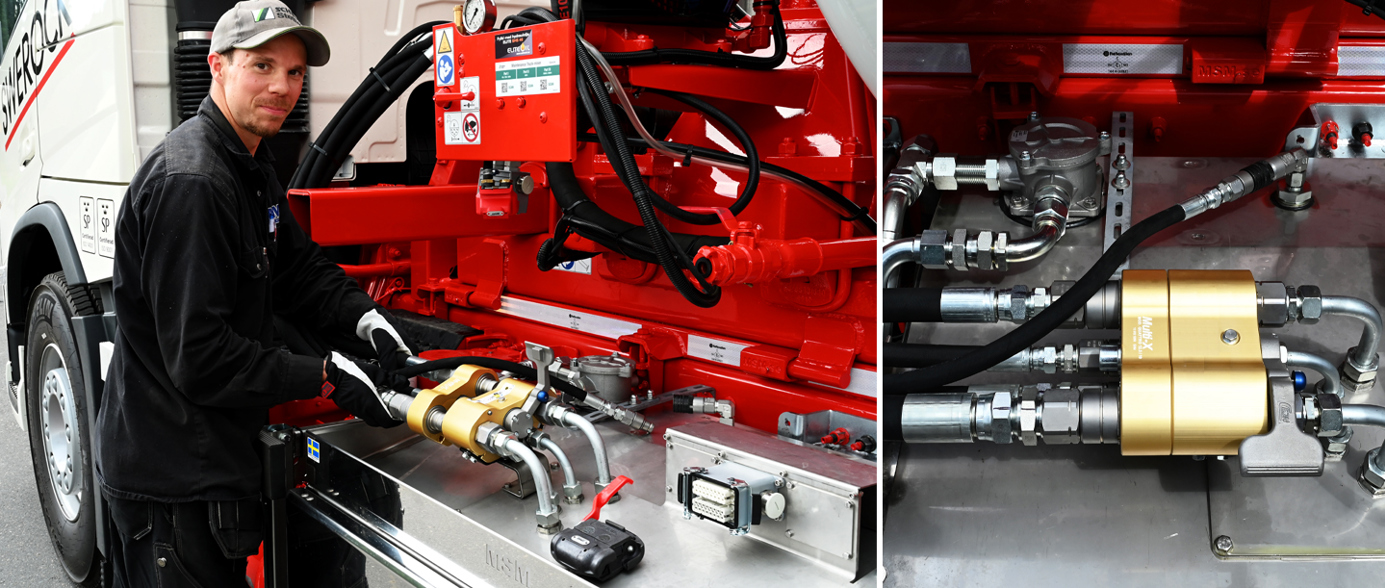 MSM在其快锁卡车系统中使用CEJN Multi-X GII，可在每次车身切换时节省多达6分钟的时间