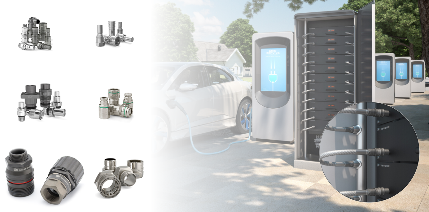CEJN-Schnellverschlusskupplungen für Batterie-Prüfstände und Batterieentwicklung