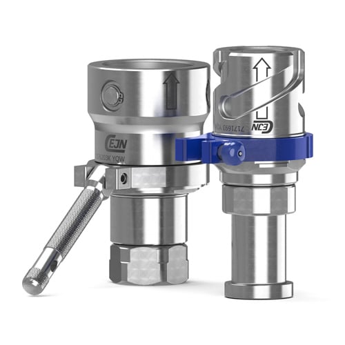 BLX bayonet lock quick coupling for heavy duty construction and demolition applications