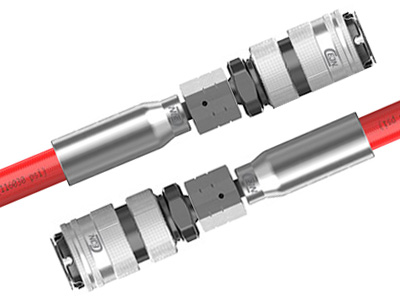 Single hose, DN5, 400 MPa with quick couplings