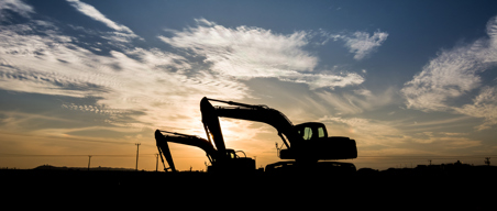 Generic picture of excavator silhouettes 