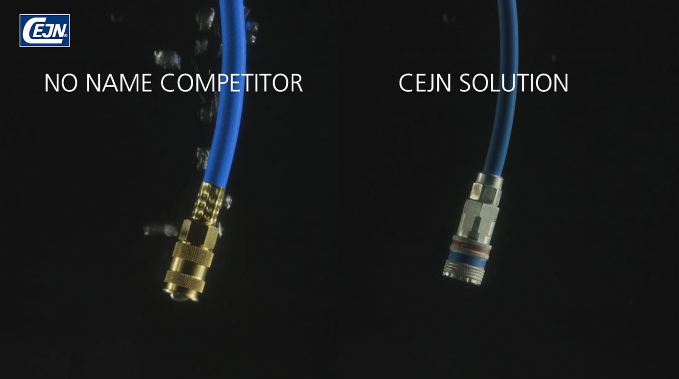圧縮エアの最適化 - 真鍮製カップリング vs CEJN eSafe