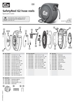 SafetyReel G2 hose reels - spare parts guide