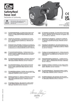 SafetyReel hose reels - Declaration of Conformity (CE)