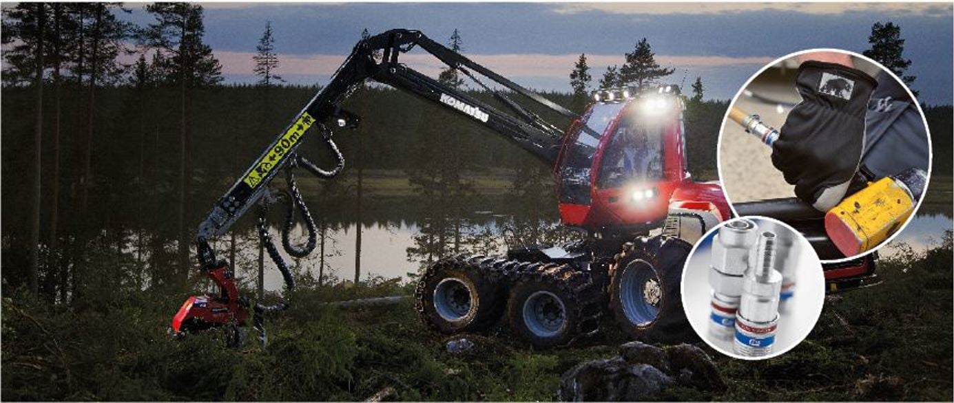 Personel Komatsu domaga się złączy CEJN eSafe
