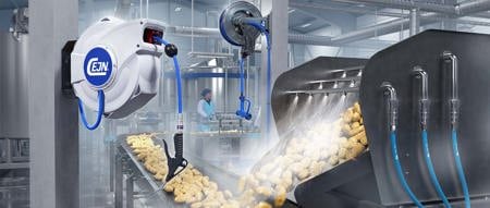 Introducing SafetyReel FS – the food-safe retractable hose reel for compressed air