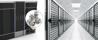 Data server producer use modular no-spill coupling for cooling