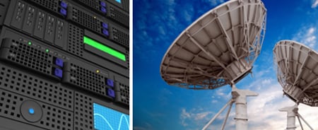 Blind-mate connector secures spill-free connection in broadcasting transmitter