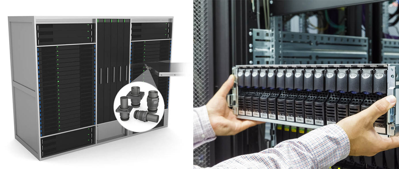 누출이 없는 냉각용 블라인드-메이트 카플링