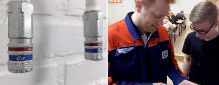 Marcus Jerne – teacher at Volvo High School demonstrating eSafe for one of his students. 