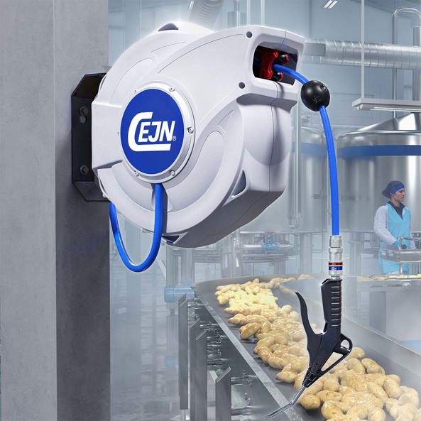 Nuevo SafetyReel FS: enrollador de manguera para la industria alimentaria