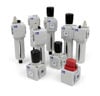 
Filtros, reguladores y lubricadores para control de calidad de aire comprimido