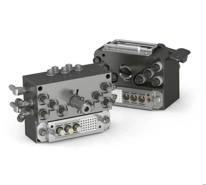 Multi-X con connettori di alimentazione per stampaggio lamiera e saldatura